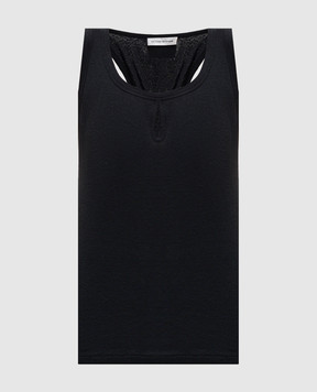 Victoria Beckham Black top with linen 1226JTP007237A