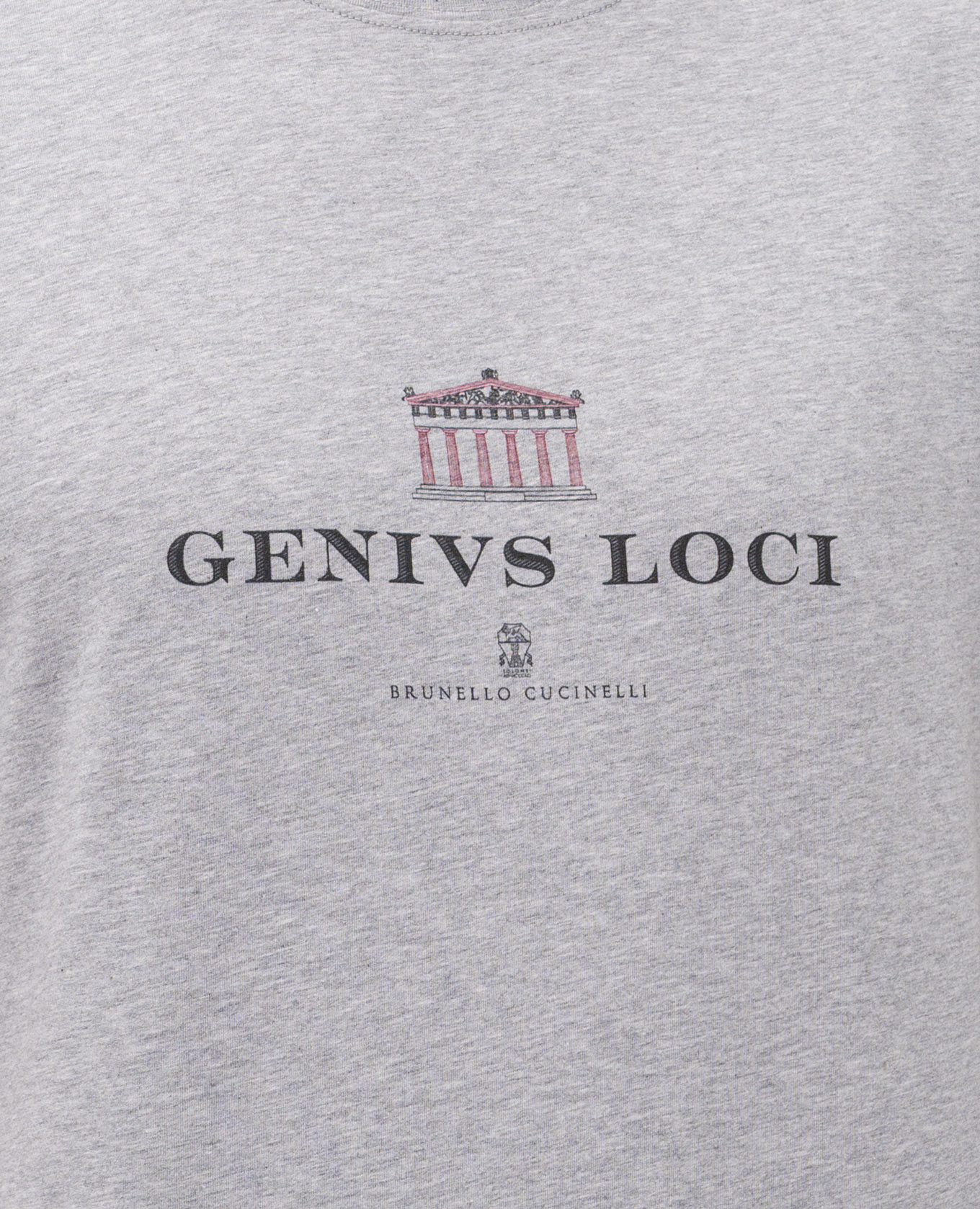 Gray T-shirt with print Brunello Cucinelli 5
