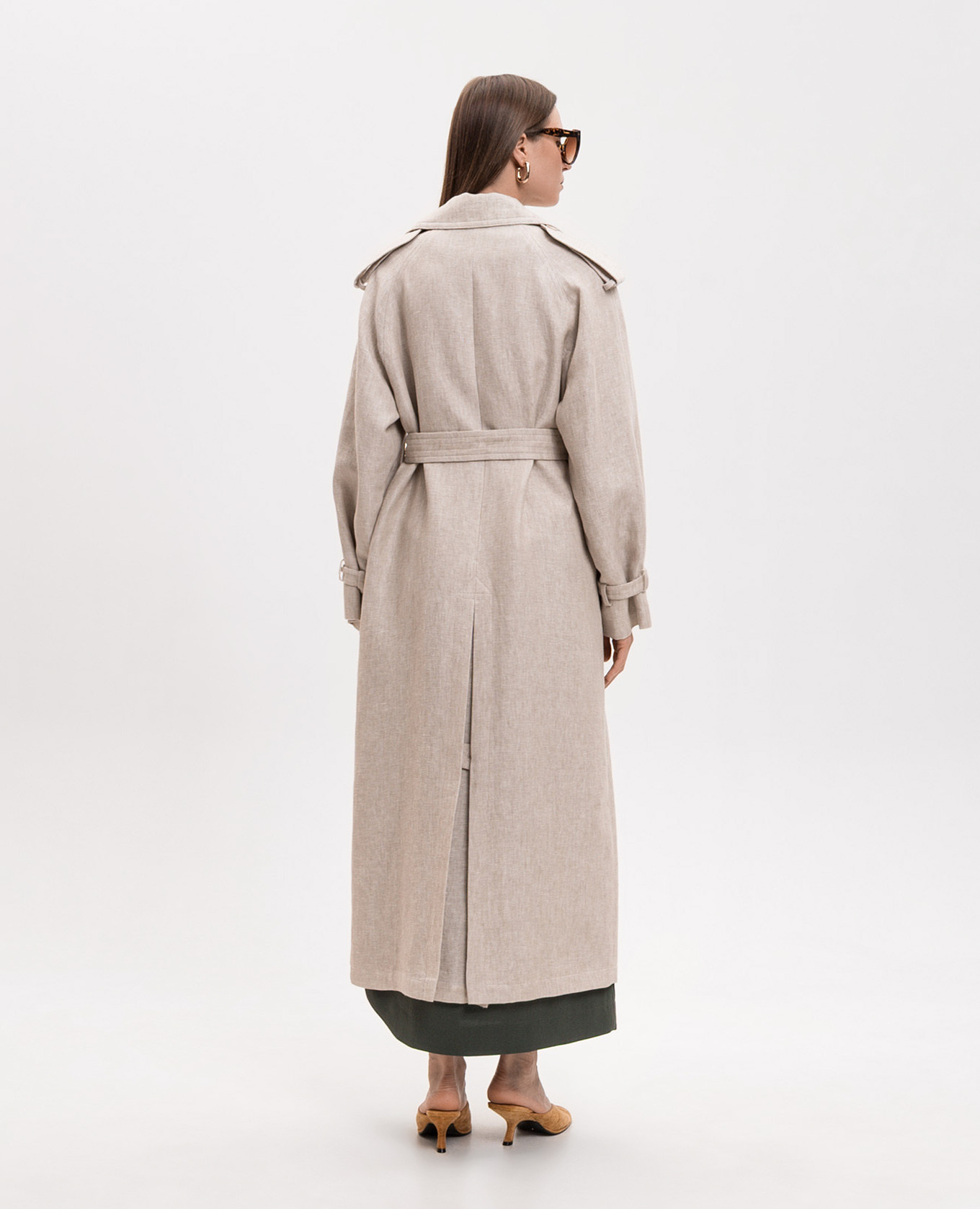 Beige linen trench coat MXSPEDAGGI Max Mara 4