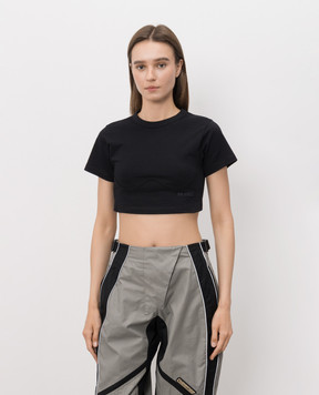 The Attico Black top with logo embroidery 261WCT00364JJJ025AA