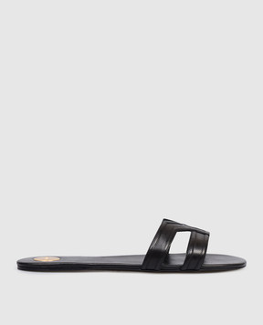 Saint Laurent Black leather flip-flops MABROUKA 86185325V00