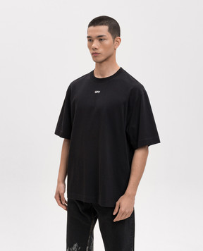 Off-White Black T-shirt with Chain Arrow logo print 44MAA120S26J004