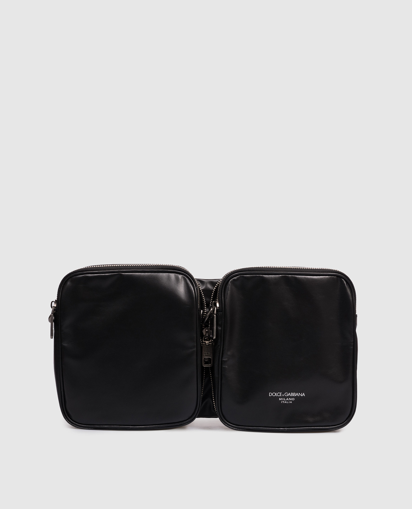 

Black leather tote bag with logo Dolce&Gabbana