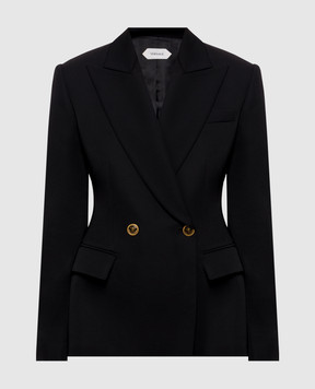 Versace Black double-breasted wool jacket 10269241A17793
