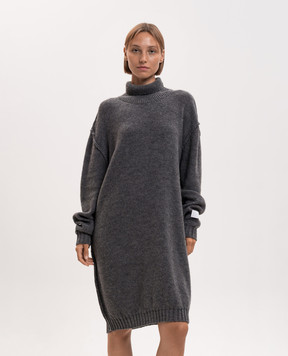 Maison Margiela MM6 Gray alpaca wool dress S52DG0046M13289
