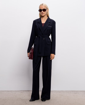 Peserico Blue wool pants A0468302008
