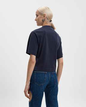 Off-White Blue T-shirt with logo OWAA090F25JER003