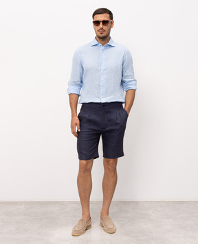Pini Parma Blue linen shorts BERELLIDENI