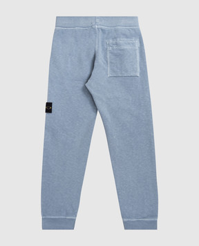 Stone Island Kids' blue joggers with logo L1S166200001S006014
