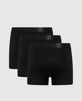 CDLP Set of black briefs with tonal logo pattern MUW002011723