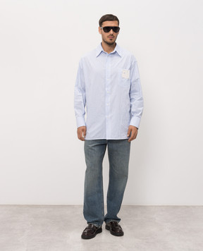 Maison Margiela MM6 Blue striped shirt SH2DT0048M35874