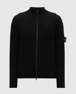 Stone Island Black wool cardigan L2S155100017S00C2