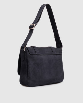 Orciani Jones blue nubuck bag P00758NAB