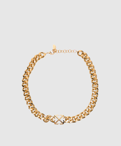 Gold-tone Arrow emblem necklace