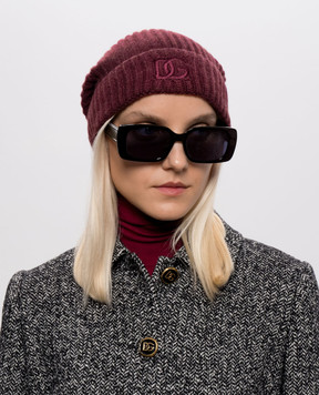 Dolce&Gabbana Burgundy cashmere hat FXQ28ZJBW2N