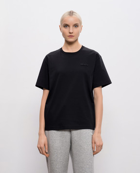 Mackage Black T-shirt with textured logo TEEW