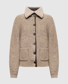 Brunello Cucinelli Beige cashmere cardigan MTP358106