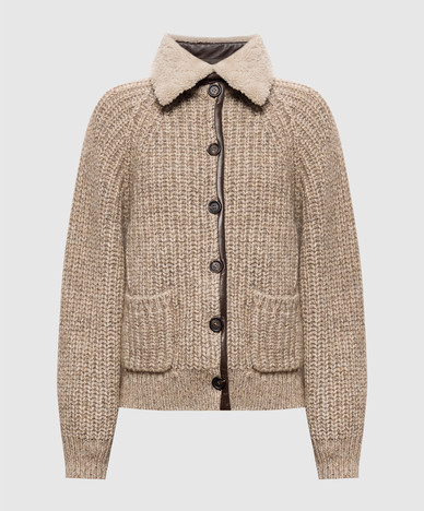 Beige cashmere cardigan