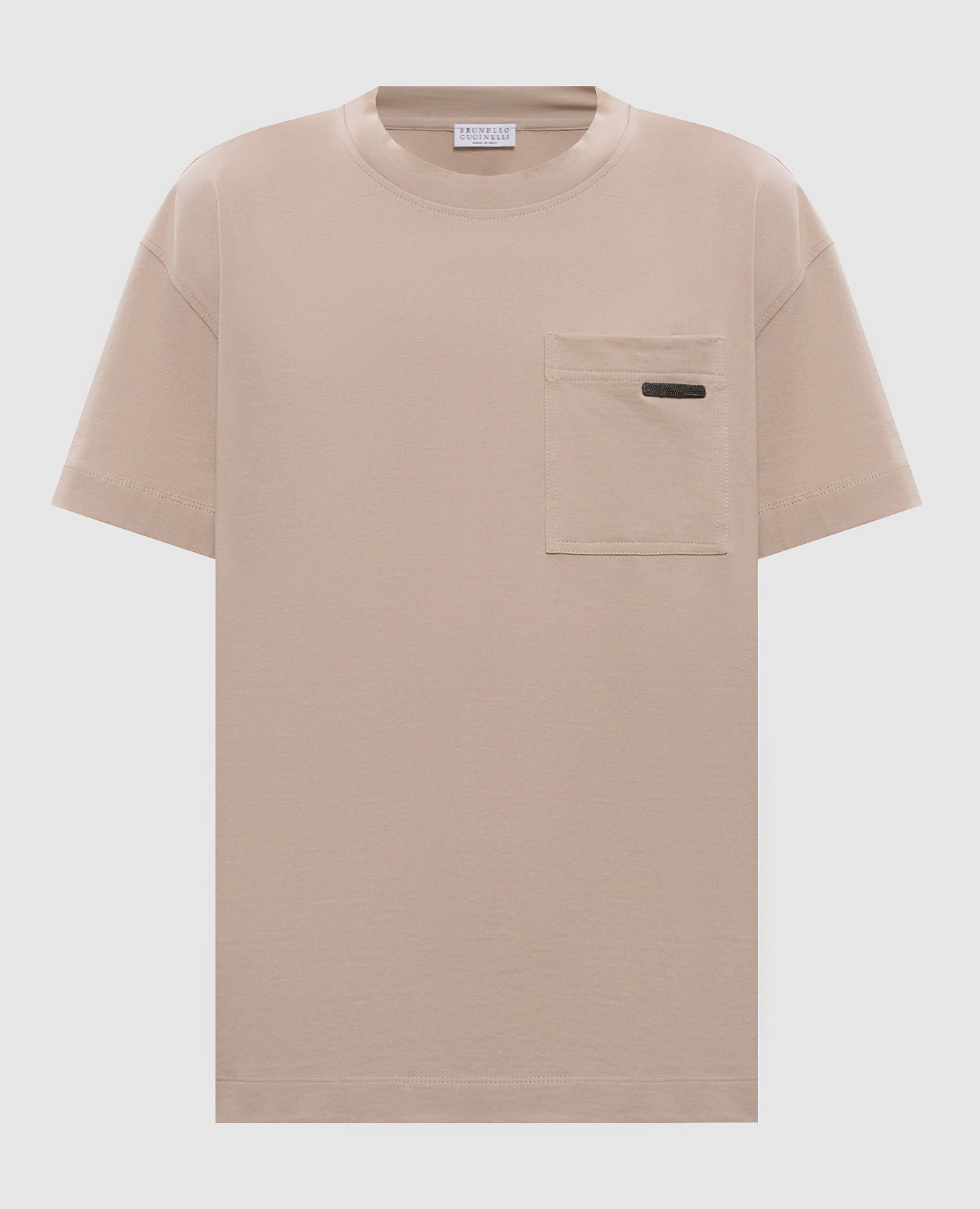Beige T-shirt with monil chain