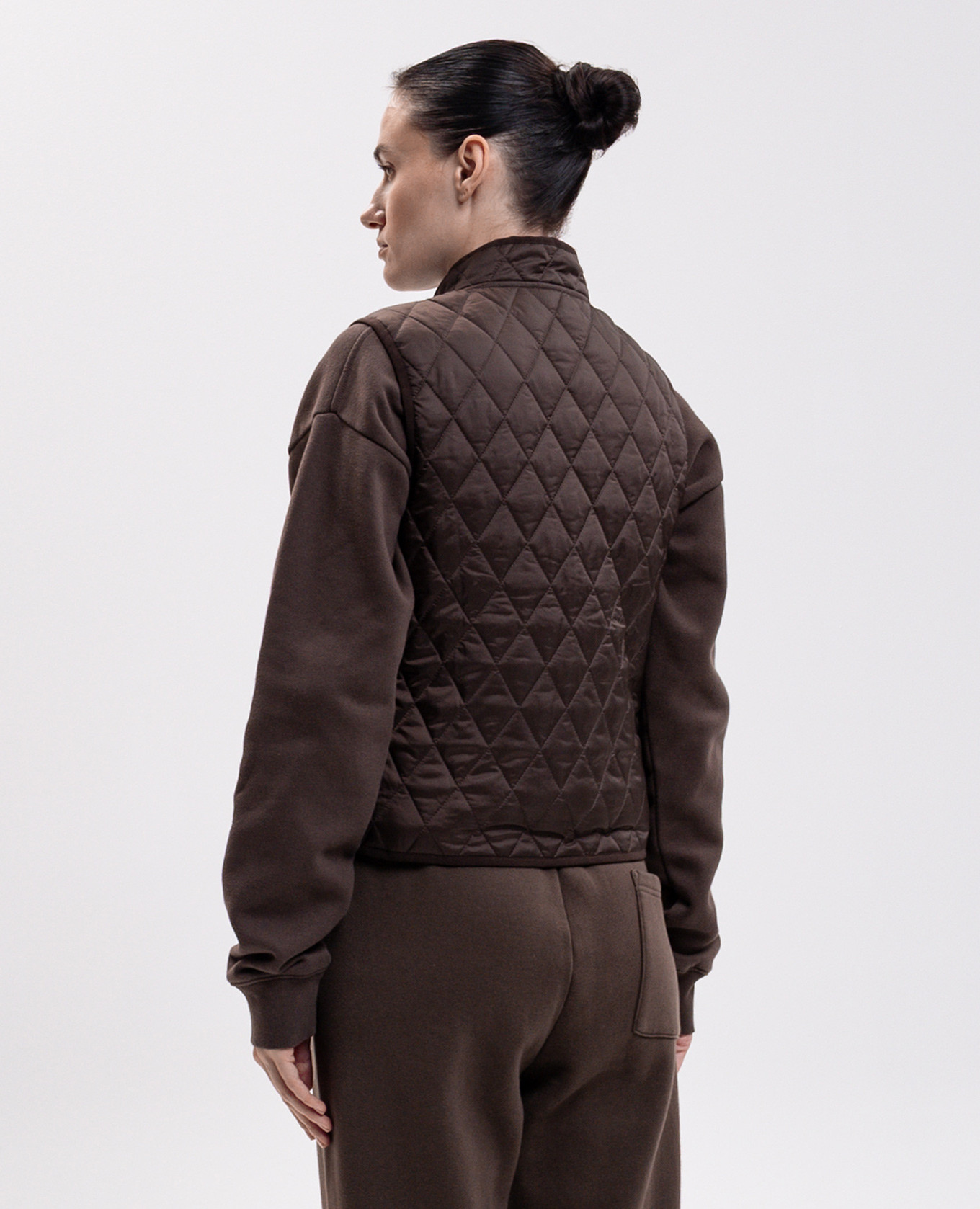 Brown quilted vest Sporty & Rich 4