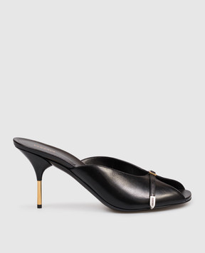 Versace Nyx black leather mules 10241341A17282