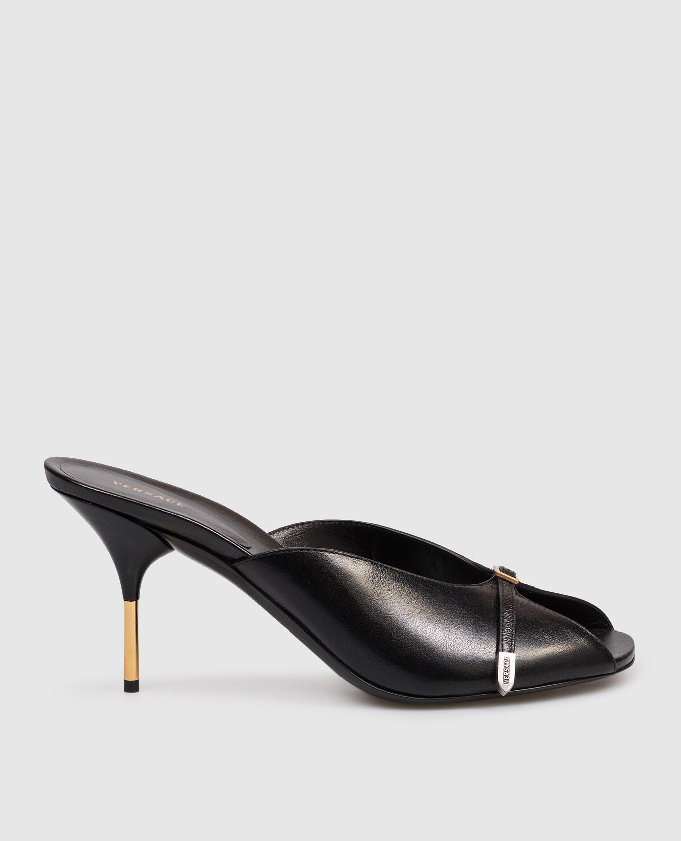 Nyx black leather mules