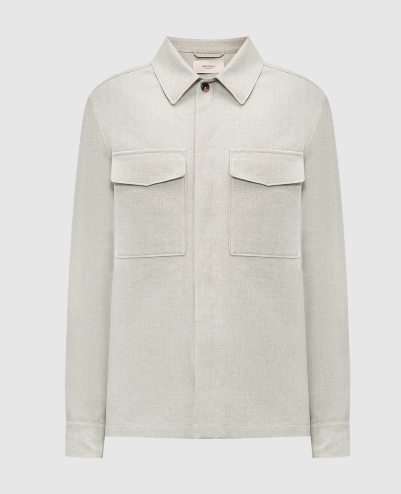 Green linen shirt-style jacket