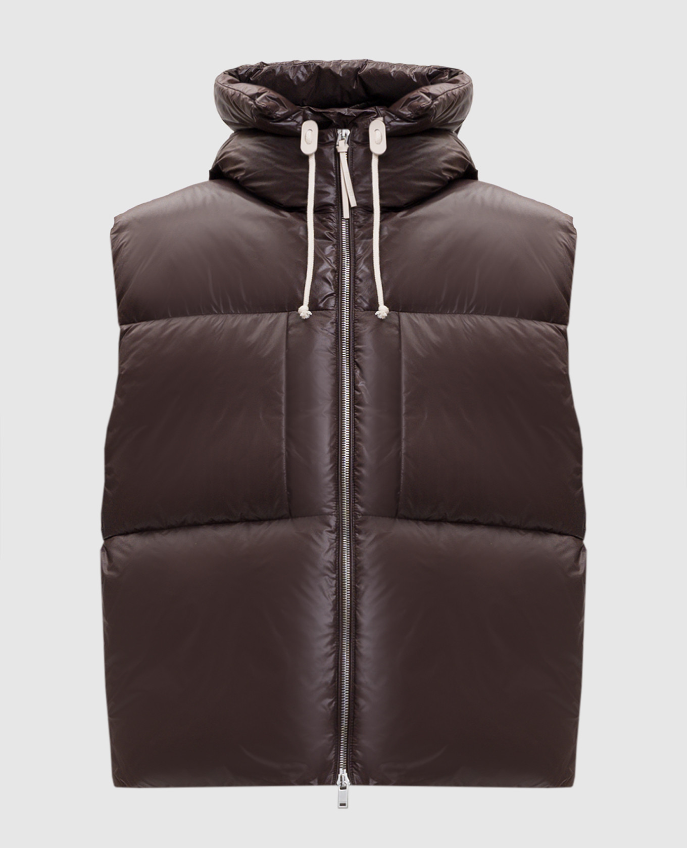 

Brown quilted down vest Jil Sander