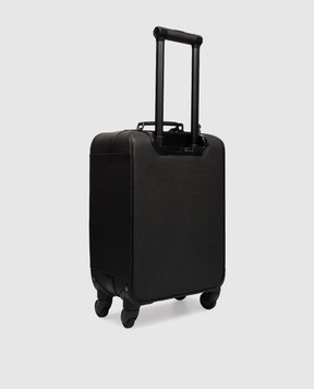 Stefano Ricci Black leather suitcase with logo ND240G9I1UVH