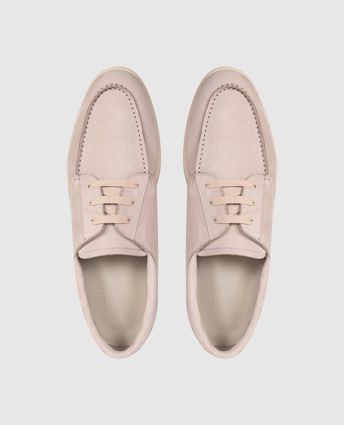 Beige nubuck derby shoes Pini Parma 4