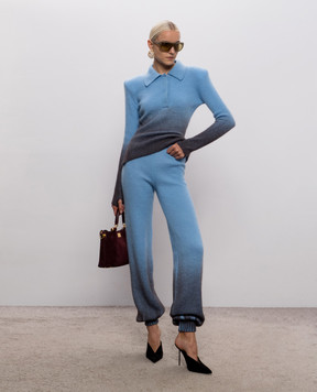 Rowen Rose Blue wool joggers RRK026