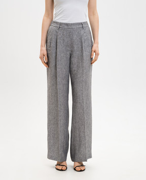 Peserico Gray linen pants P0433302629