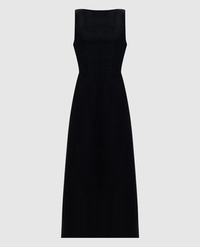 Faithfull Taylor black linen midi dress FFC06BLK