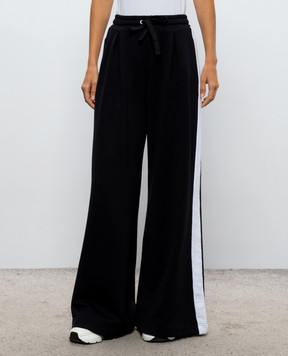 Dolce&Gabbana Black sweatpants with logo print FTDL1ZHU7P4