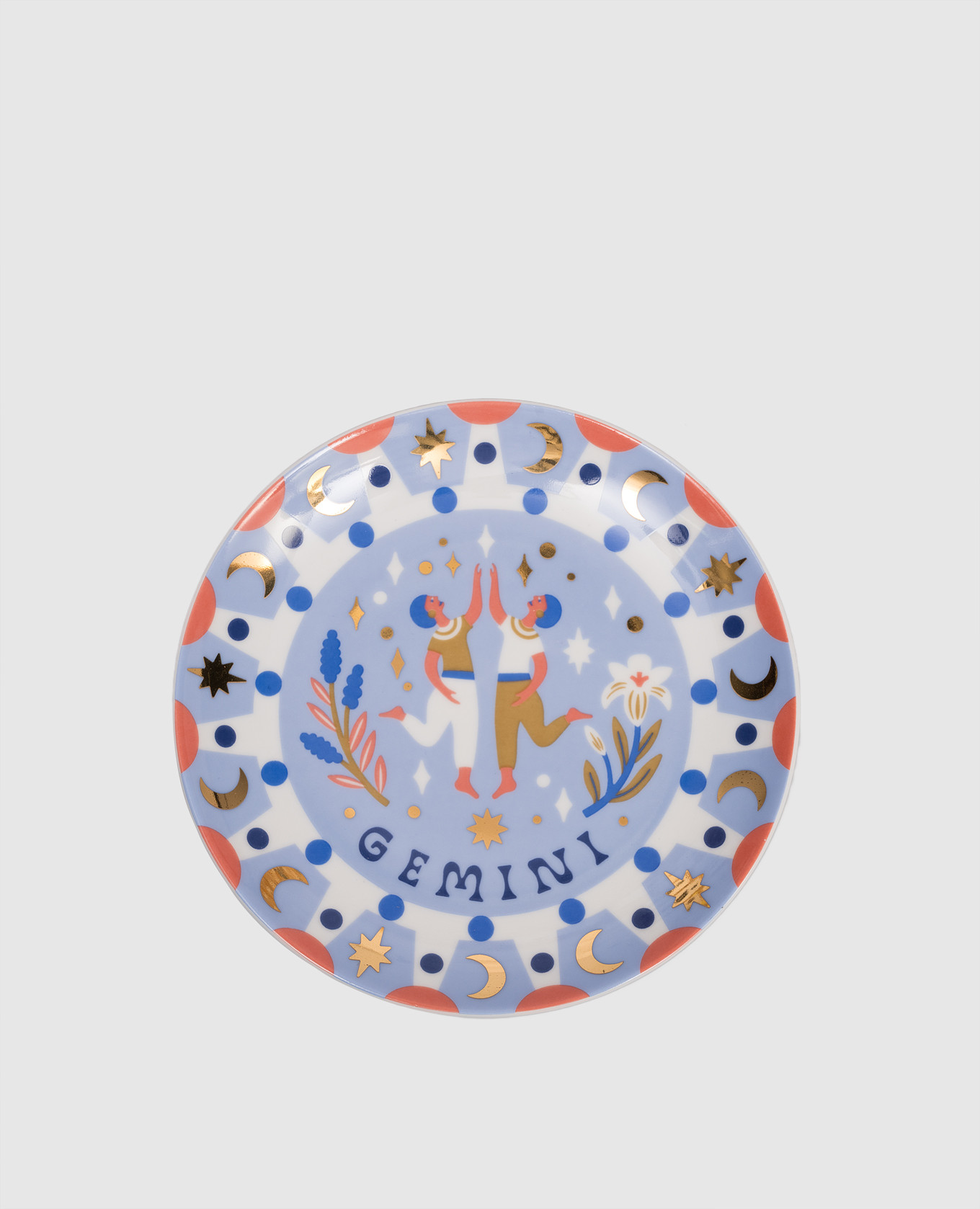 

Gemini Blue Porcelain Snack Plate Bitossi Home, Light blue