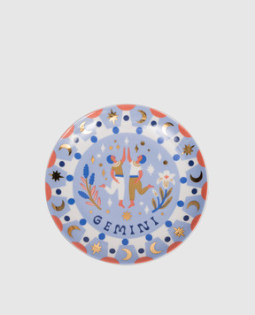 Bitossi Home Gemini Blue Porcelain Snack Plate AST00002