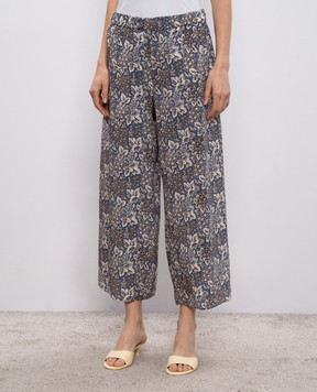 Max Mara Weekend NIRVANA blue silk pants WKDNIRVANA