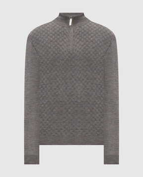 Stefano Ricci Gray wool, silk and cashmere jumper K202026L01F26394