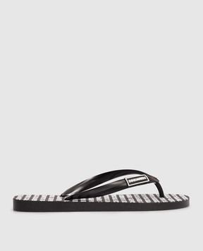 DSQUARED2 Children's black flip-flops with logo 827962634