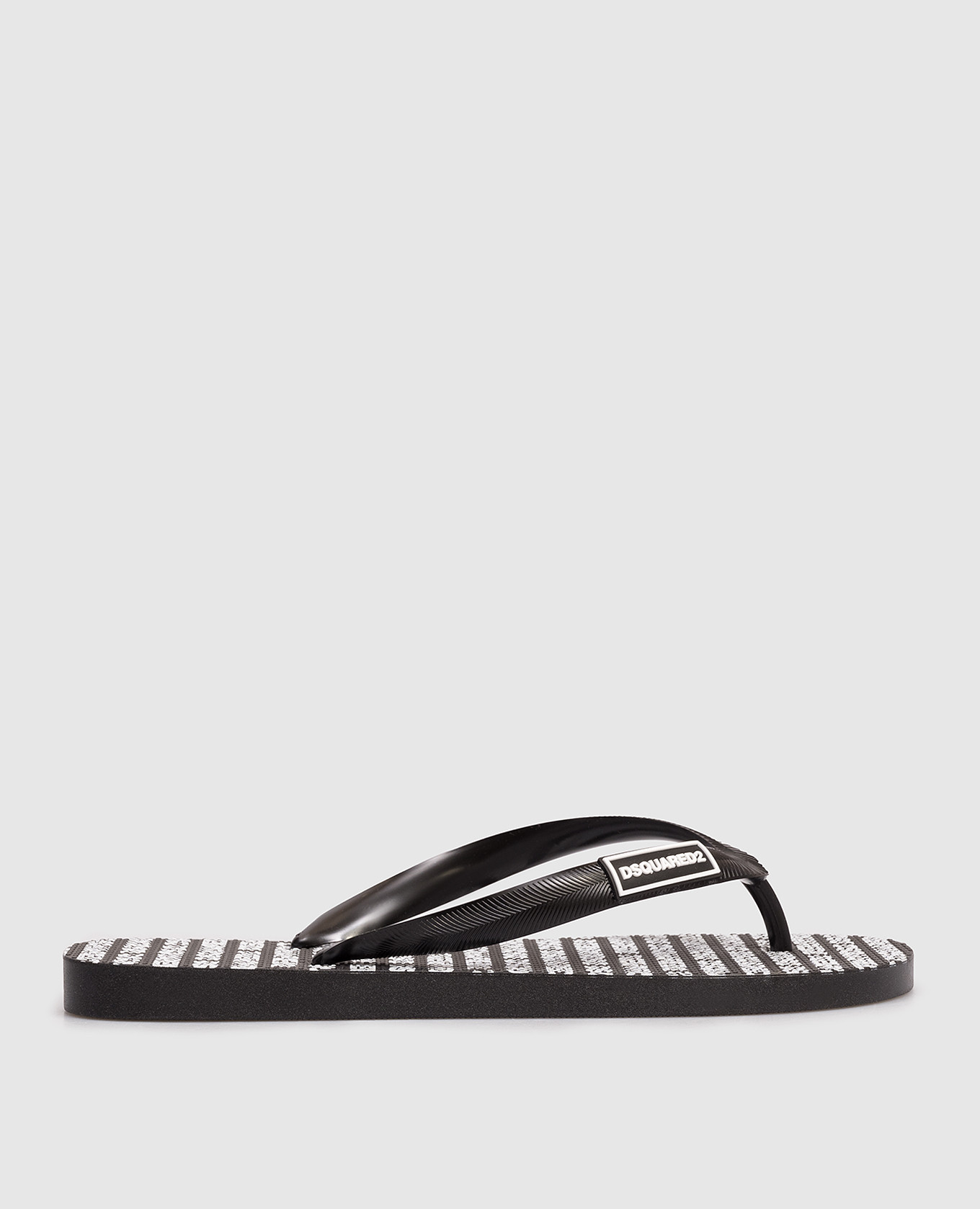 Children's black flip-flops with logo