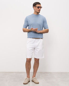Morgano Blue linen t-shirt 733146901