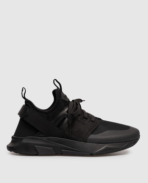 Tom Ford Black Jago combination sneakers J1100TOF001N