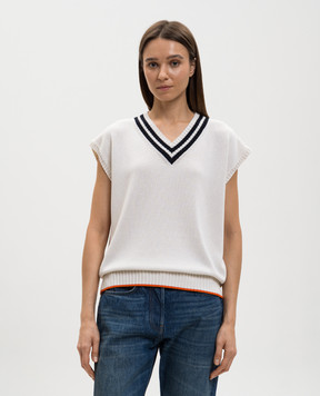 MooRER White MERION vest with silk MERIONCSE