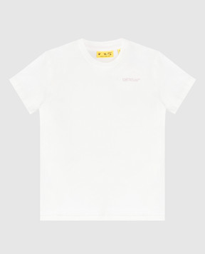 Off-White Children's white T-shirt with logo print 44GAA001S26J008