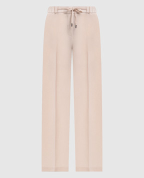 Peserico Beige wool and cashmere pants P0440504314