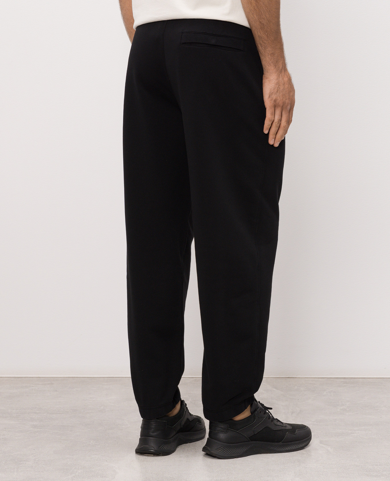 Black joggers with logo patch Stone Island 4