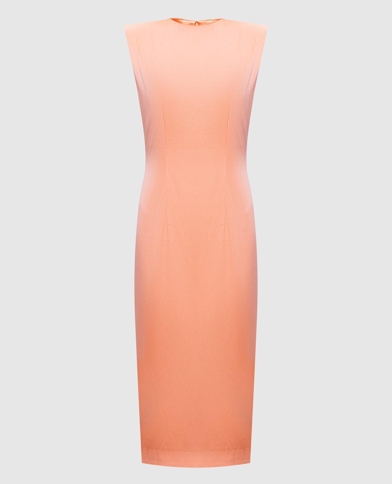 

Orange dress with accent shoulders Thierry Mugler