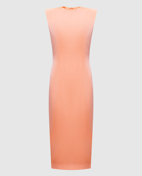 Thierry Mugler Orange dress with accent shoulders 26S1RO18415019
