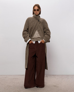 Brunello Cucinelli Brown patterned coat MG5669766