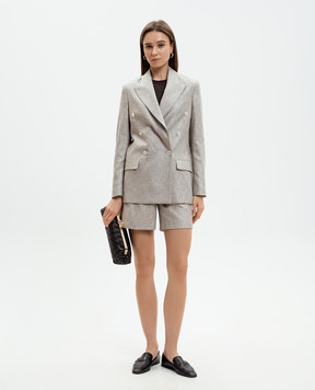 Marco Pescarolo Beige Summer shorts made of silk and cashmere SUMMERD5387